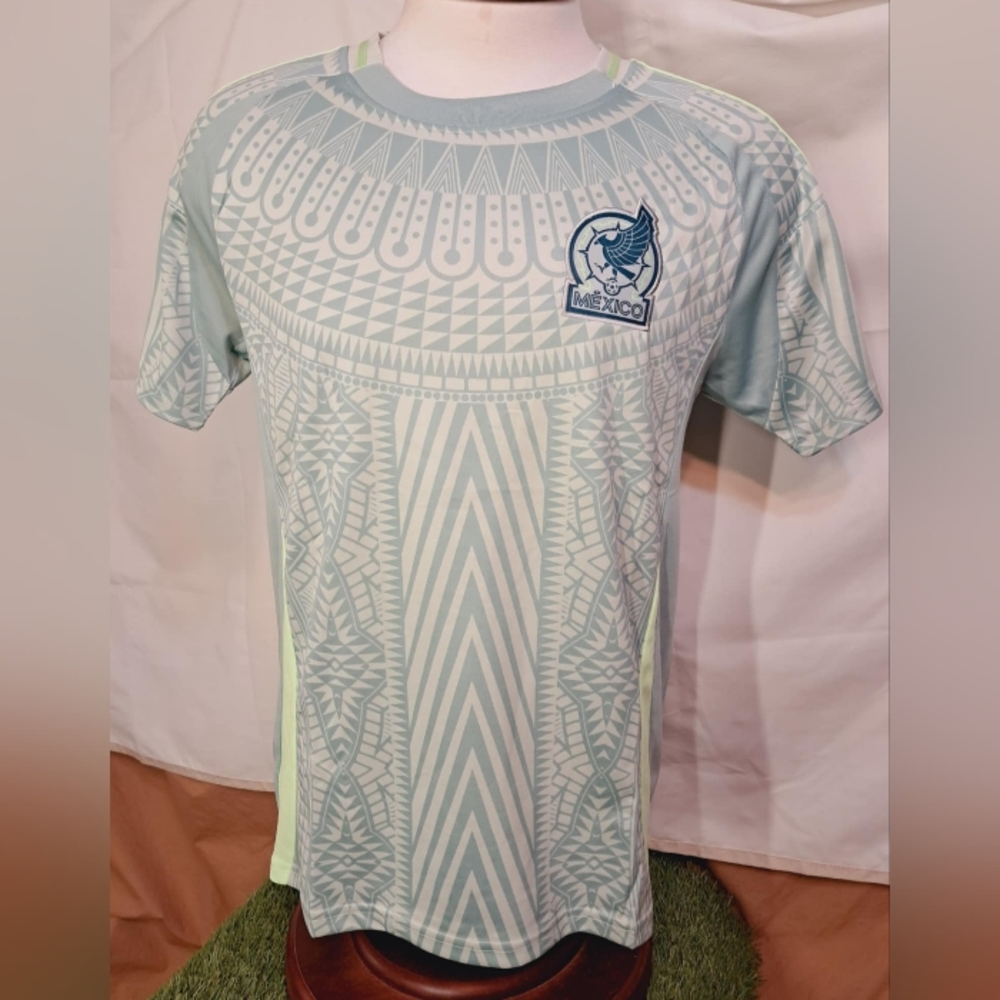 Mexico Graphic Jersey in Light Green and White